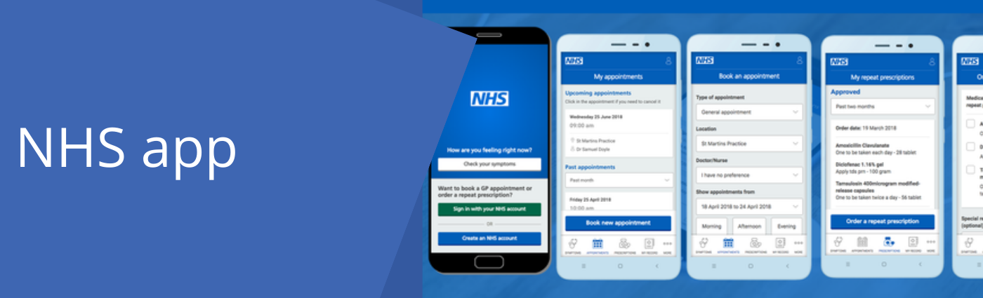 Box containing download for nhs app